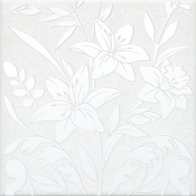 Декор Kerama Marazzi HGD\A567\5155 Барберино 20x20 белый глянцевый под кракелюр / флористика