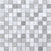 Мозаика Marble Mosaic Square 23x23 Mix Stone 2 Mat 30x30 микс серая / белая матовая под камень, чип 23x23 квадратный