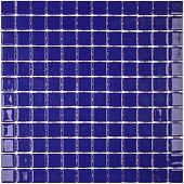 Мозаика Vidrepur С0001682 Colors 803 (на сцепке) 31.7х39.6 синяя глянцевая моноколор, чип 25x25 квадратный
