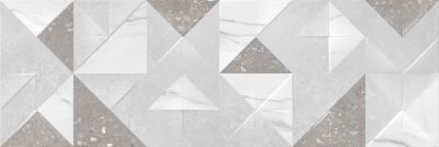 Настенная плитка Gracia Ceramica 010100001308 Origami grey wall 03 300х900 серая матовая под бетон / геометрия