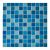 Мозаика Pixel mosaic PIX005 из стекла 30x30 синяя / голубая глянцевая под камень / оттенки цвета, чип 25x25 мм квадратный