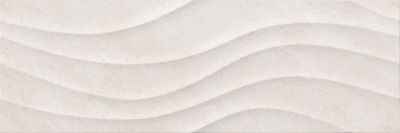Настенная плитка ALMA Ceramica TWU12RLT18R Rialto 74x24.6 светло бежевая матовая рельефная волнистая / под камень