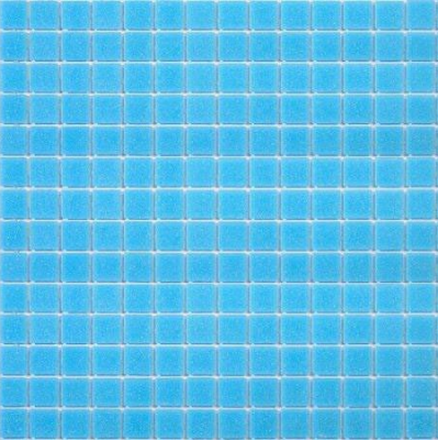 Мозаика ROSE MOSAIC A13 Matrix color 2 (размер чипа 10x10 мм) 31.8x31.8 голубая глянцевая моноколор