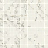 Мозаика Italon 620110000120 Шарм Делюкс Арабескато Сплит / Charme Delux Arabescato Mosaico Split 30x30 бежевая патинированная под мрамор, чип квадратный