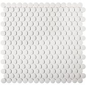 Мозаика Star Mosaic JNK81011 / С0003713 Penny Round White Antislip 30.9x31.5 белая нескользящая моноколор, чип 19 мм круглый