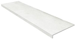 Ступень фронтальная Gres De Aragon 36757 Urban Anti-Slip Rect. Blanco 31.5x120 белая матовая под бетон / лофт