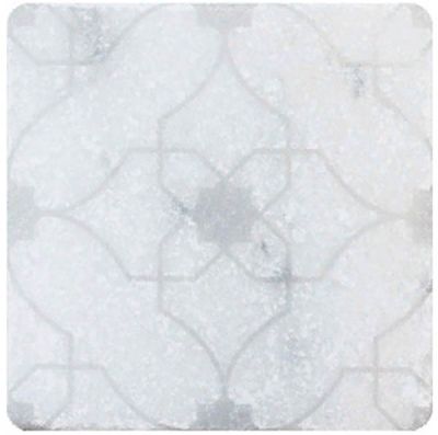 Декор Stone4Home С0002623 White Marble Motif №7 10x10 белый матовый с орнаментом
