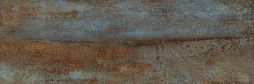 Настенная плитка ALMA Ceramica TWU12OXD40R Oxide 74x24.6 голубая / коричневая глянцевая под металл