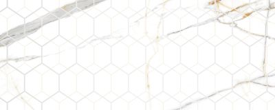 Декоративная плитка Laparet х9999284120 Champagne 50x20 белый глазурованный глянцевый геометрия