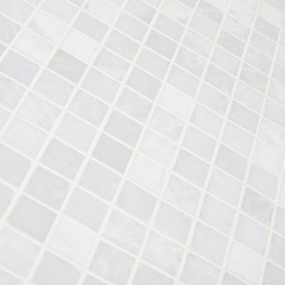 Мозаика Star Mosaic JMST037 / С0003476 White Polished 30.5x30.5 белая полированная под мрамор, чип 20x20 мм квадратный