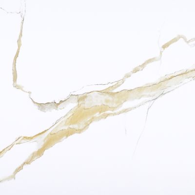 Керамогранит Bonaparte Golden Carrara 60x60 белый / золотой полированный под мрамор