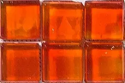 Мозаика Rose Mosaic SJ94 Casablanca / Galaxy 31.8x31.8 оранжевая глянцевая, чип 10x10 квадратный