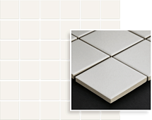 Мозаика Paradyz Albir Bianco Mozaika Prasowana K. 29.8x29.8 G1 белая глазурованная матовая / противоскользящая, чип 48x48 квадратный
