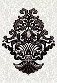 Декоративная плитка Керамин CDB00000534 Органза 5 27.5x40 чёрная глянцевая с орнаментом