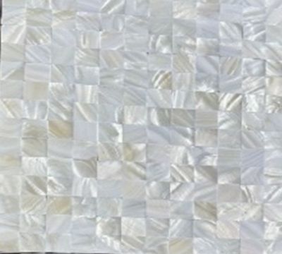 Мозаика Marble Mosaic Shell Seamless White 30x30 бесшовная белая перламутровая, чип 20x20 квадратный