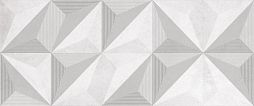 Настенная плитка (декофон) Global Tile 10100001126 60х25 серая глянцевая 3D узор / геометрия