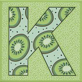 Декор Kerama Marazzi HGD/A548/5111 Сад-огород «Киви» 20x20 зеленый матовый с изображением