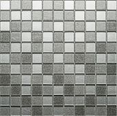 Мозаика Orro mosaic SILVER DAY 29.5x29.5 серая глянцевая, чип 25x25 квадратный