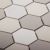 Мозаика Star Mosaic JMT31955 / С0003306 Hexagon Small LB Mix Antislip 28.2x32.5 бежевая нескользящая, чип 51x59 мм гексагон