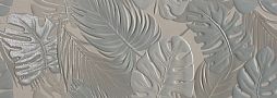 Декоративная плитка Peronda 5040726154 Palette Leaves Cold/R 32x90 голубая / серая матовая под флористику