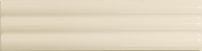 Настенная плитка DNA Match Curved Chalk Gloss 6.25x25 кремовая глянцевая / рельефная моноколор