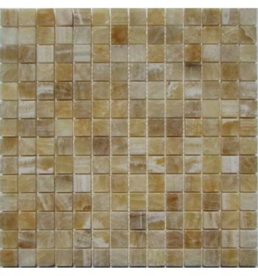 Мозаика FK Marble 30085 Classic Mosaic Onyx Yellow M073-20-8P 30.5x30.5 бежевая полированная