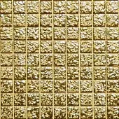 Мозаика Rose Mosaic CNXJ 001-A Специальная серия 30x30 золотая глянцевая выпуклая мокрый камень, чип 25x25 квадратный