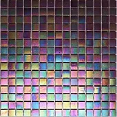 Мозаика Rose Mosaic WA45 Rainbow 31.8x31.8 фиолетовая глянцевая перламутр, чип 15x15 квадратный