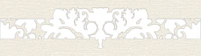 Бордюр Eurotile Ceramica 338 Queen 24.5x7 бежевый матовый с орнаментом