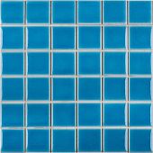 Мозаика Star Mosaic LWWB80082 / С0004127 Crackle Light Blue Glossy 30.6x30.6 синяя глянцевая под кракелюр, чип 48x48 мм квадратный