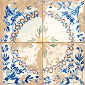 Напольная плитка Peronda 30894 Fs Heritage Ornate 45x45 сине-бежевая матовая орнамент