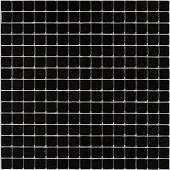 Мозаика Rose Mosaic A39(2) Quartz 32.7x32.7 черная глянцевая с искрящимся эффектом, чип 20x20 квадратный
