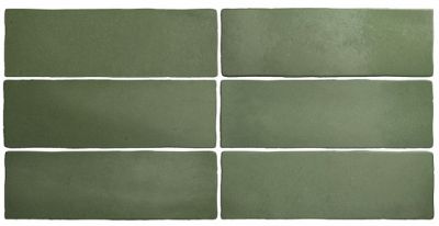 Настенная плитка Equipe 24965 Magma Malachite 6,5х20 зеленая матовая моноколор
