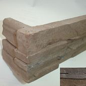 Угловой элемент Zikkurat Дигория 1-42-15 9x19 серый рельефный под камень