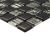 Мозаика Роскошная мозаика МС 2169 30x30 шахматка черная/платиновая глянцевая, чип 23x23 квадратный