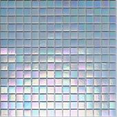 Мозаика ROSE MOSAIC WA13 Rainbow (размер чипа 10x10 мм) 31.8x31.8 голубая глянцевая моноколор перламутр