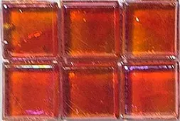 Мозаика Rose Mosaic SWJ94 Casablanca / Galaxy 31.8x31.8 оранжевая глянцевая перламутр, чип 10x10 квадратный