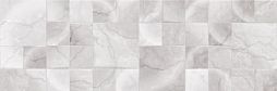 Настенная плитка Primavera DNG12-02 Miracle Silver Decor 02 30x90 серая матовая / рельефная под мрамор / мозаику / геометрия