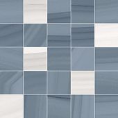 Декоративная плитка Laparet MM34104 х9999281841 Space 25x25 синяя глазурованная глянцевая под мозаику