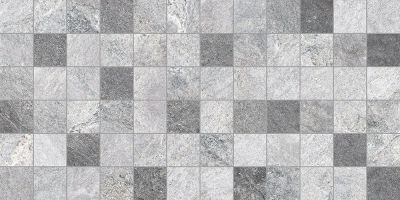 Настенная плитка (декофон) Global Tile 1039-8219 40х20 серая матовая под камень / мозаику