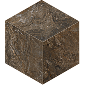 Мозаика ESTIMA Mosaic/BR04_NS/25x29/Cube Bernini Dark Brown 25x29 коричневая неполированная под камень, чип ромб