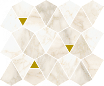 Мозаика Italon 600110000975 Этернум Каррара Вертекс / Eternum Carrara Mosaico Vertex 25.8x30 кремовая натуральная под бетон