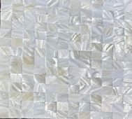 Мозаика Marble Mosaic Shell Seamless White 30x30 бесшовная белая перламутровая, чип 20x20 квадратный