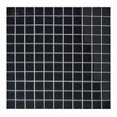 Мозаика Pixel mosaic PIX014 из стекла 30x30 черная глянцевая под камень, чип 25x25 мм квадратный