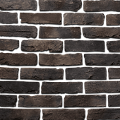 Декоративный кирпич Камелот Марсель 307 угол вариативный размер черный рельефный под кирпич