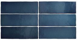 Настенная плитка Equipe 24964 Magma Sea Blue 6,5х20 синяя матовая моноколор