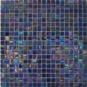 Мозаика ROSE MOSAIC WJ47 Galaxy (размер чипа 15x15 мм) 32.7x32.7 синяя глянцевая моноколор перламутр