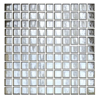 Мозаика Star Mosaic CIO917JY / С0003183 Silver Glossy 30.25x30.25 серебряная глянцевая моноколор, чип 25x25 мм квадратный