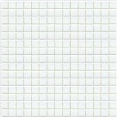 Мозаика ROSE MOSAIC A02 Matrix color 1 (размер чипа 10x10 мм) 31.8x31.8 белая глянцевая моноколор