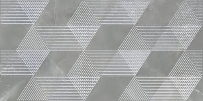 Декоративная плитка Azori 588912001 Opale Grey Geometria 31.5x63 серая глянцевая под оникс / геометрия